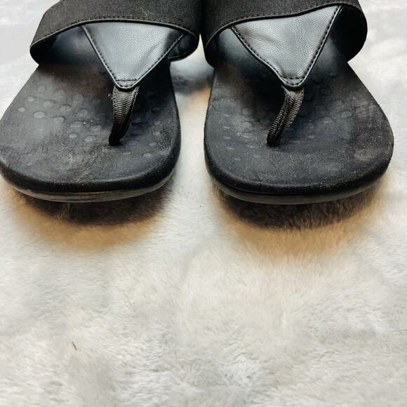 Vionic Womens Danita Sandals Womens 8.5 Black Buckle Slingback Comfort Thongs - Picture 2 of 8